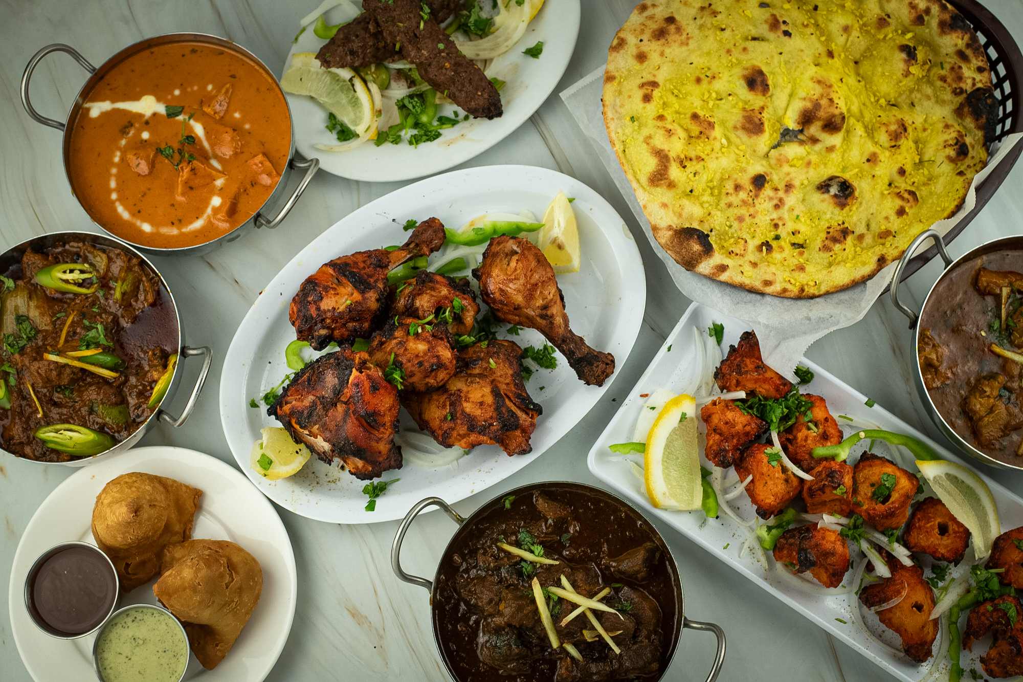 Butter chicken, fresh naan and biryani at The Namak